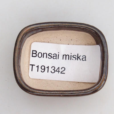 Mini bonsai bowl 4,5 x 3,5 x 1,5 cm, color brown - 3