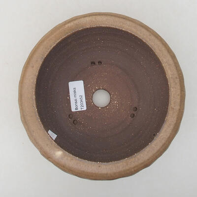 Ceramic bonsai bowl 17 x 17 x 8 cm, color brown - 3