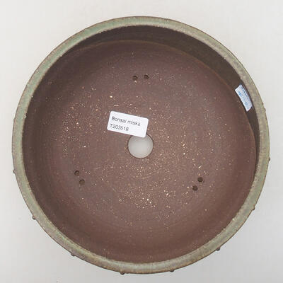Ceramic bonsai bowl 21 x 21 x 8.5 cm, color green - 3