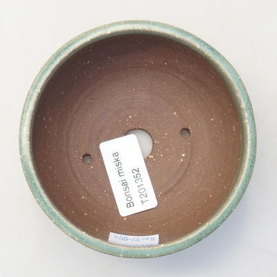 Ceramic bonsai bowl 10 x 10 x 3.5 cm, color green - 3