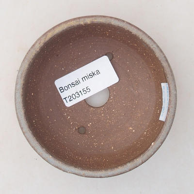 Ceramic bonsai bowl 9 x 9 x 3.5 cm, gray color - 3