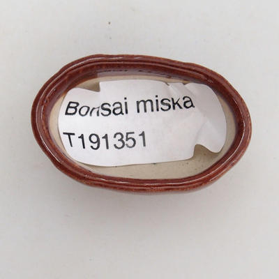 Mini bonsai bowl 4 x 2,5 x 1,5 cm, color brown - 3