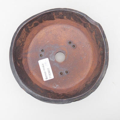 Ceramic bonsai bowl 16 x 16 x 4,5 cm, metal color - 3