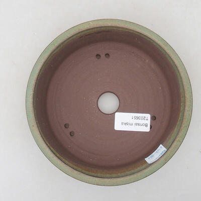 Ceramic bonsai bowl 16 x 16 x 4.5 cm, color green - 3