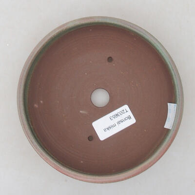 Ceramic bonsai bowl 14 x 14 x 3.5 cm, color green - 3