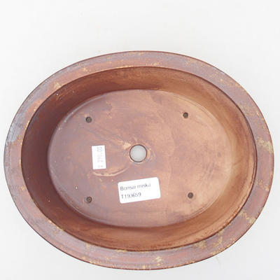 Ceramic bonsai bowl 21 x 17 x 6 cm, brick color - 3