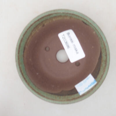 Ceramic bonsai bowl 9.5 x 6.5 x 3.5 cm, color brown-green - 3