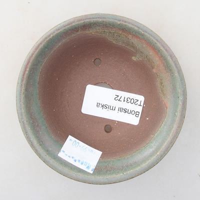 Ceramic bonsai bowl 9 x 9 x 3 cm, color green - 3