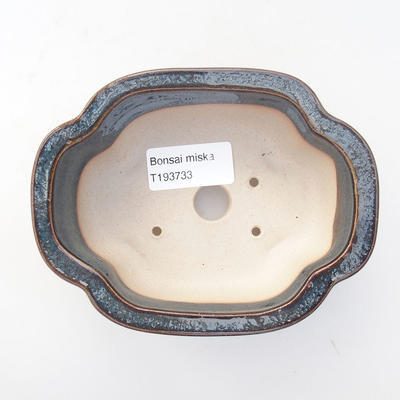 Ceramic bonsai bowl 13 x 10 x 5 cm, color blue - 3