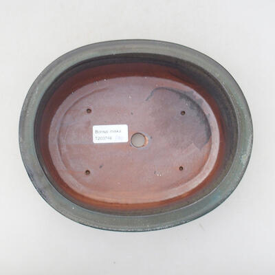 Ceramic bonsai bowl 22 x 17 x 7 cm, gray color - 3