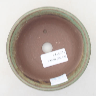 Ceramic bonsai bowl 11 x 11 x 4 cm, color green - 3