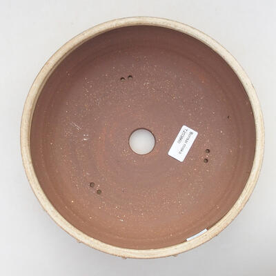 Ceramic bonsai bowl 24 x 24 x 7 cm, beige color - 3