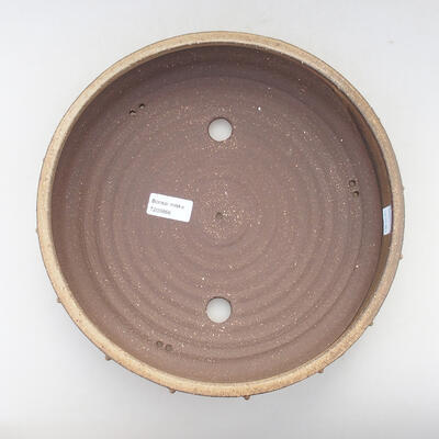 Ceramic bonsai bowl 28.5 x 28.5 x 6 cm, beige color - 3