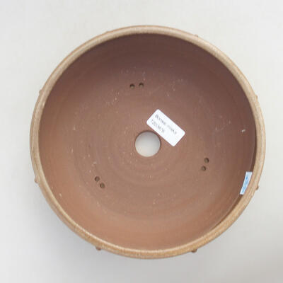 Ceramic bonsai bowl 21.5 x 21.5 x 6 cm, brown color - 3
