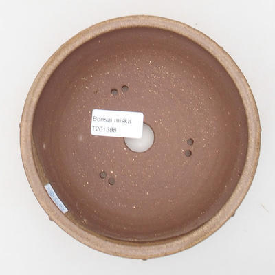 Ceramic bonsai bowl 15.5 x 15.5 x 5.5 cm, brown color - 3