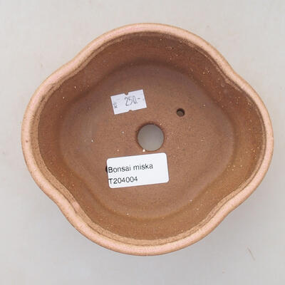 Ceramic bonsai bowl 14 x 13 x 5 cm, color brown - 3