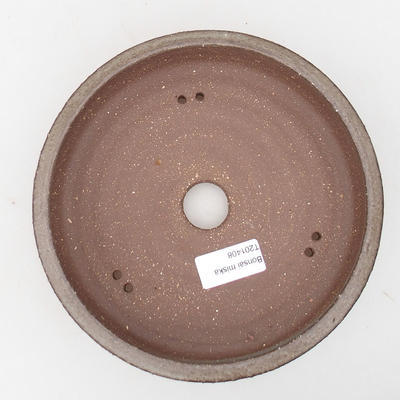 Ceramic bonsai bowl 18.5 x 18.5 x 5 cm, gray color - 3