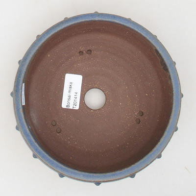 Ceramic bonsai bowl 16.5 x 16.5 x 5.5 cm, color blue - 3