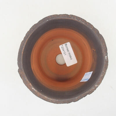 Ceramic bonsai bowl 11 x 11 x 11 cm, gray color - 3