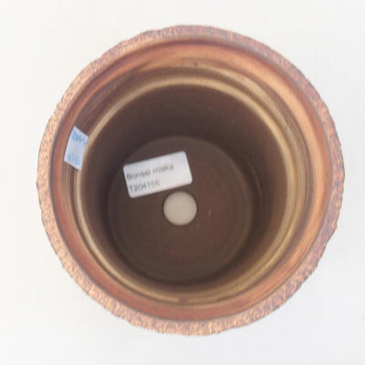 Ceramic bonsai bowl 12.5 x 12.5 x 16 cm, gray color - 3