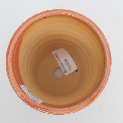 Ceramic bonsai bowl 8.5 x 8.5 x 9.5 cm, color brownish pink - 3