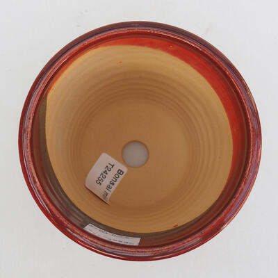 Ceramic bonsai bowl 9.5 x 9.5 x 11.5 cm, color red - 3