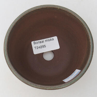 Ceramic bonsai bowl 10 x 10 x 5.5 cm, color green - 3