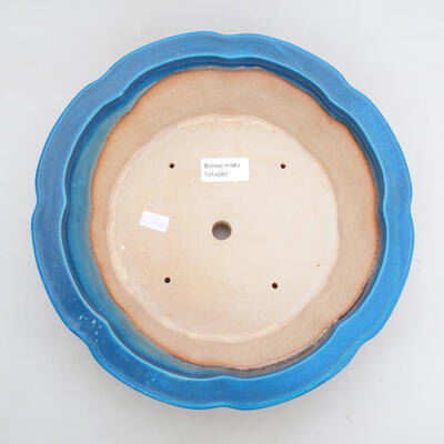 Ceramic bonsai bowl 25.5 x 25.5 x 8.5 cm, color blue - 3