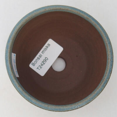 Ceramic bonsai bowl 9.5 x 9.5 x 5.5 cm, color blue - 3