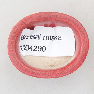 Mini bonsai bowl 4 x 3 x 2 cm, color red - 3