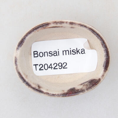 Mini bonsai bowl 4 x 3 x 2 cm, color red - 3