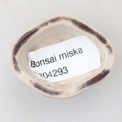 Mini bonsai bowl 4.5 x 3.5 x 2 cm, color red - 3