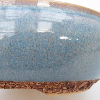 Ceramic bonsai bowl 15.5 x 15.5 x 5.5 cm, color blue - 3