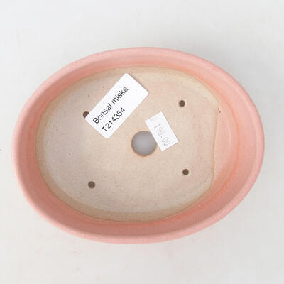 Ceramic bonsai bowl 13.5 x 10.5 x 3.5 cm, color pink - 3