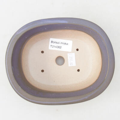 Ceramic bonsai bowl 15.5 x 12 x 6 cm, color purple - 3