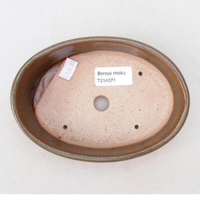 Ceramic bonsai bowl 16 x 11.5 x 4 cm, color brown - 3