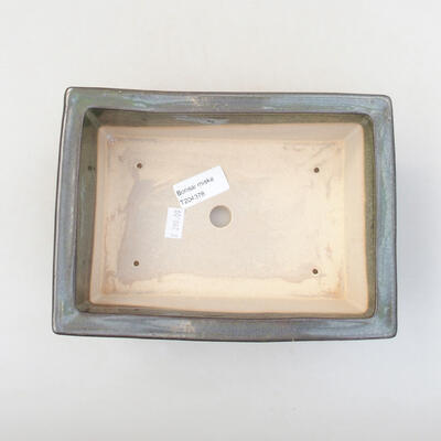 Ceramic bonsai bowl 20.5 x 15 x 7 cm, color green - 3