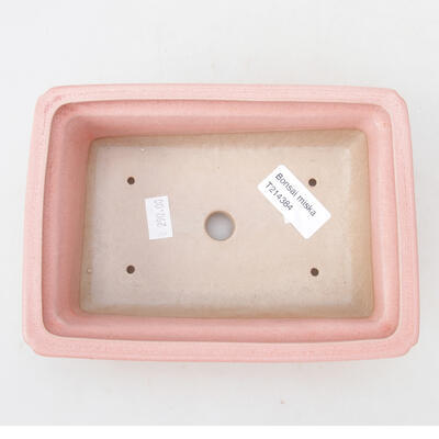 Ceramic bonsai bowl 17 x 12.5 x 5.5 cm, color pink - 3