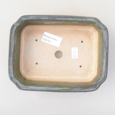 Ceramic bonsai bowl 17 x 13.5 x 4.5 cm, color green - 3