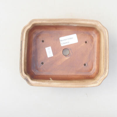 Ceramic bonsai bowl 17 x 13.5 x 4.5 cm, brown color - 3