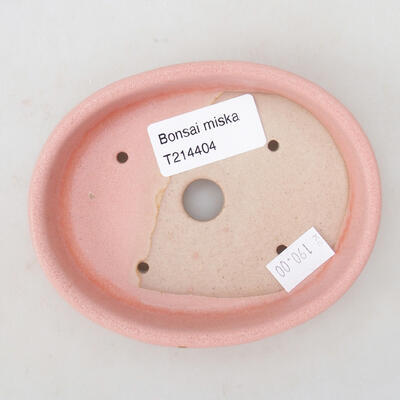 Ceramic bonsai bowl 11.5 x 9.5 x 2.5 cm, color pink - 3