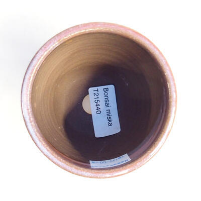 Ceramic bonsai bowl 8 x 8 x 7.5 cm, color pink - 3