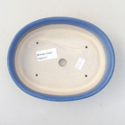 Ceramic bonsai bowl 18 x 14 x 4.5 cm, color blue - 3