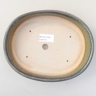 Ceramic bonsai bowl 21 x 16.5 x 4.5 cm, color green - 3