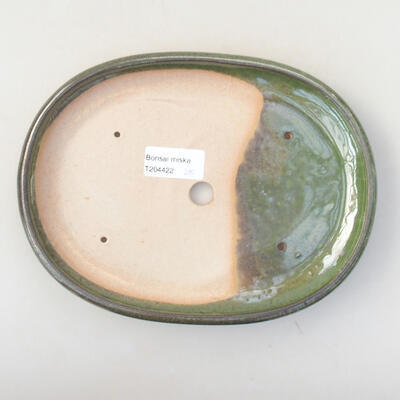 Ceramic bonsai bowl 22 x 16 x 2.5 cm, color green - 3