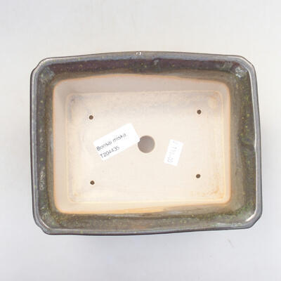 Ceramic bonsai bowl 17.5 x 14 x 6.5 cm, color green - 3