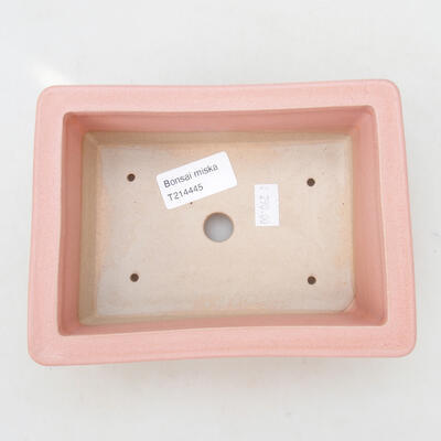 Ceramic bonsai bowl 16 x 11.5 x 5.5 cm, color pink - 3