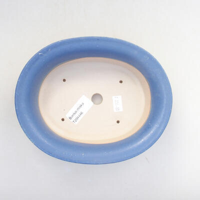 Ceramic bonsai bowl 21.5 x 17 x 6 cm, color blue - 3