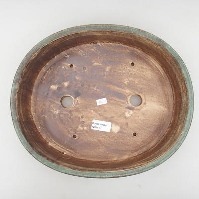 Ceramic bonsai bowl 32 x 27.5 x 7.5 cm, color brown-green - 3