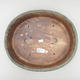 Ceramic bonsai bowl 32 x 27.5 x 7.5 cm, color brown-green - 3/3